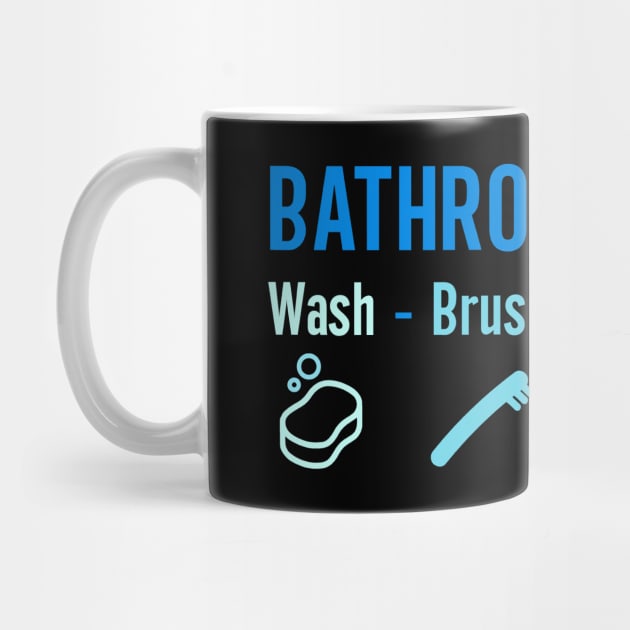 Bathroom Rules Wash Brush Floss Flush by art4everyone